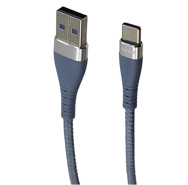 iLeco Type-C 65W 全兼容閃衝傳輸線 MP-AC012, 1.2m, 藍色, 1條