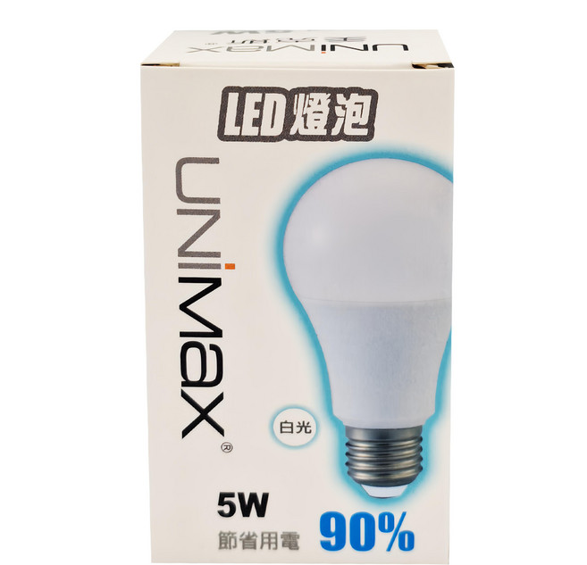 UNiMaX 美克斯 LED燈泡 5W, 白光, 2個