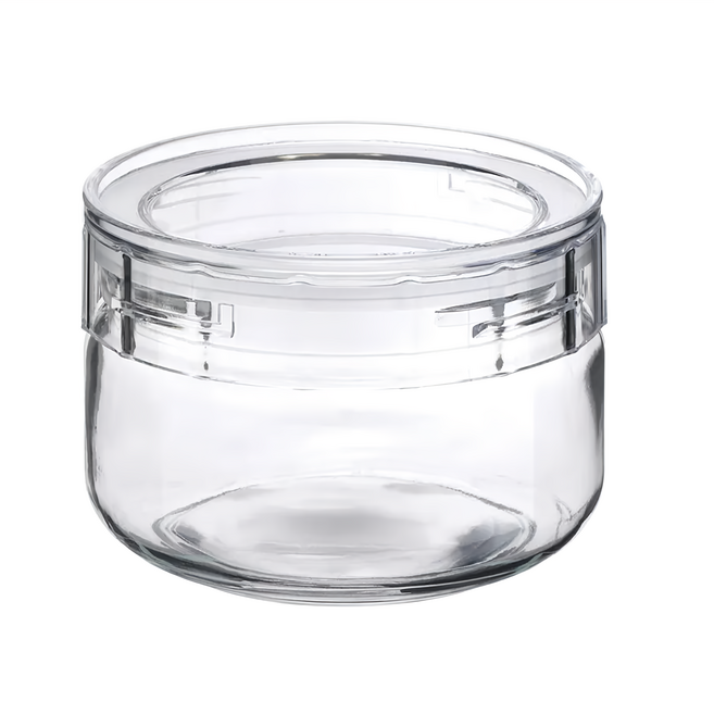 SEISHO 星硝 玻璃儲存罐 350ML 日本製透明玻璃, 1個