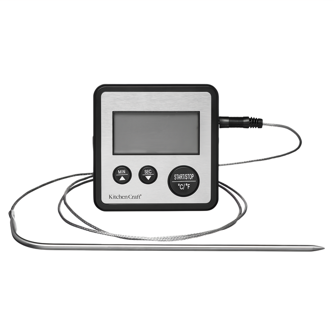 KitchenCraft 探針溫度計時器 電子測溫, 1個
