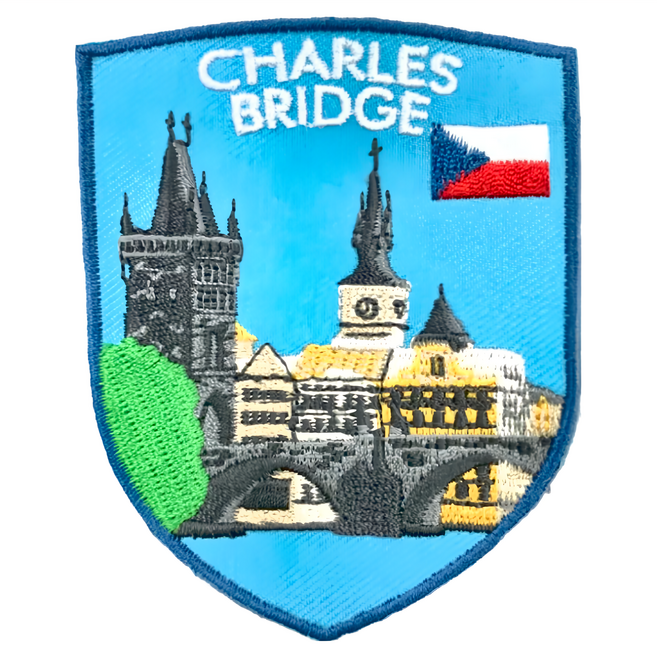 A-ONE 匯旺 捷克 查理大橋 地標造型刺繡 No.275 7.5 X 6 CM, 彩色, 1個