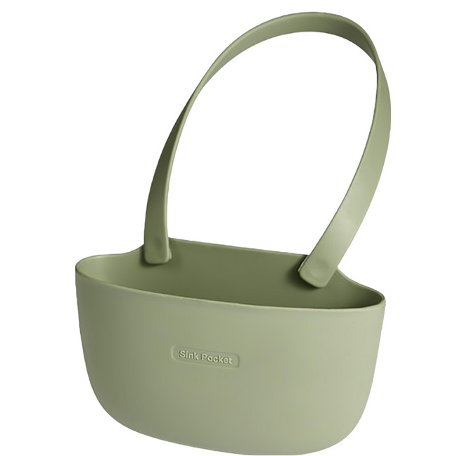 小麥購物 簡約廚房水龍頭瀝水掛籃 L943, 1個, 綠色