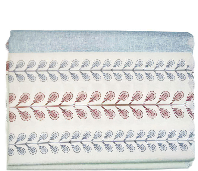 BonBon naturel 北歐簡約防水桌巾 100%聚酯纖維 水洗不掉色, 183 x 135cm, 藍綠麥穗, 1條