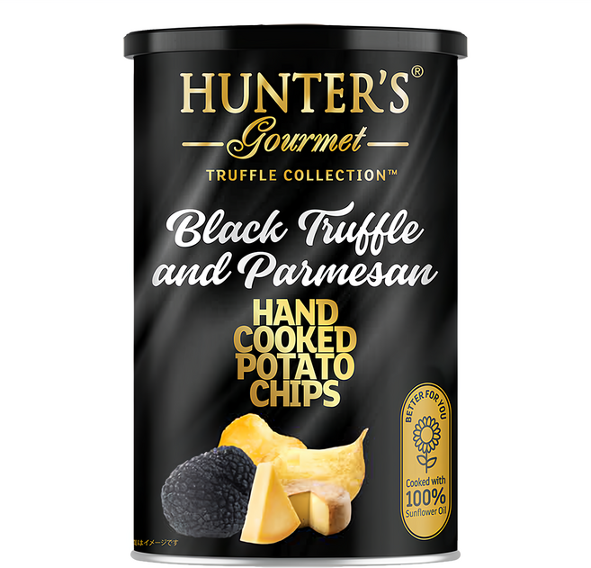 HUNTER'S gourmet 亨特手工洋芋片 黑松露&帕瑪森起司味, 1罐, 150g
