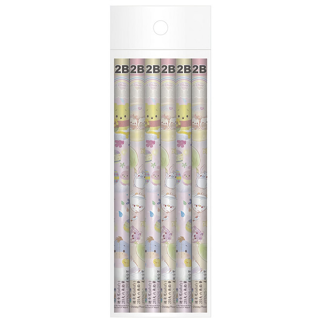 Disney 迪士尼 2B大六角鉛筆, Ufufy 多色, 6支