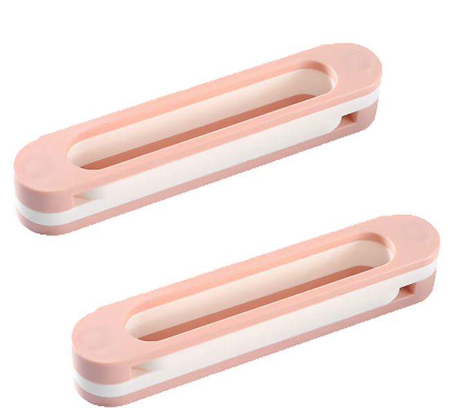 ROYALLIN 蘿林嚴選 室內拖鞋專用鞋架 28.5*4cm 塑料壁掛式鞋架 可拆卸設計 無痕壁掛 1變3收納, 粉白色, 1組