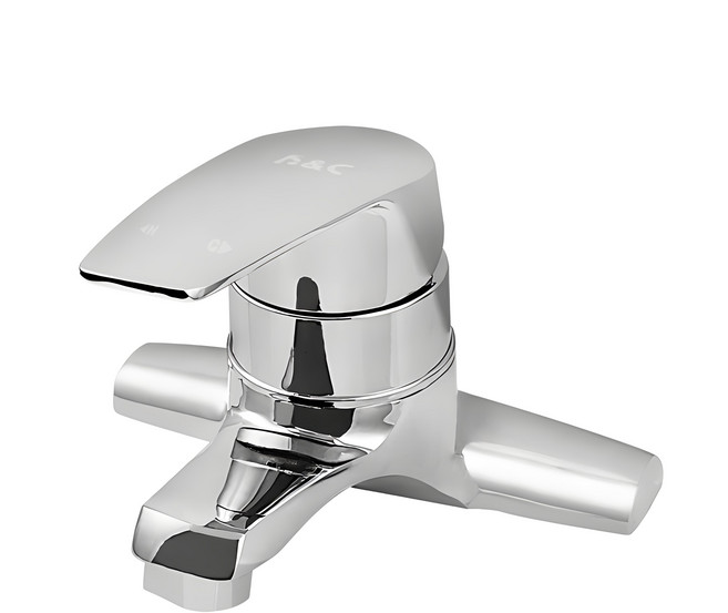 洗臉盆三孔水龍頭 KN-1003, 銀色, 1組