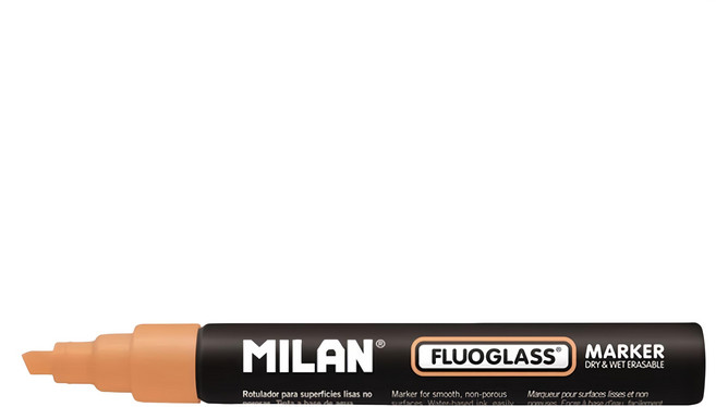 MILAN 玻璃彩繪擦擦筆 21.3g, 橘色, 1支