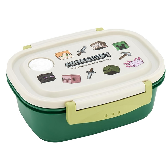 Skater 塑膠便當盒 550ml, MINECRAFT 綠色, 1個