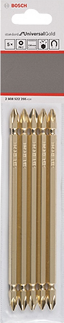BOSCH 博世 台灣公司貨 螺絲起子頭組 5支 150mm 金色 1組, 5支螺絲起子頭