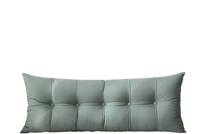 好物良品 日式簡約床頭腰背靠枕 雙人款 加量填充珍珠棉 柔軟透氣 耐磨耐髒, 茉莉藍