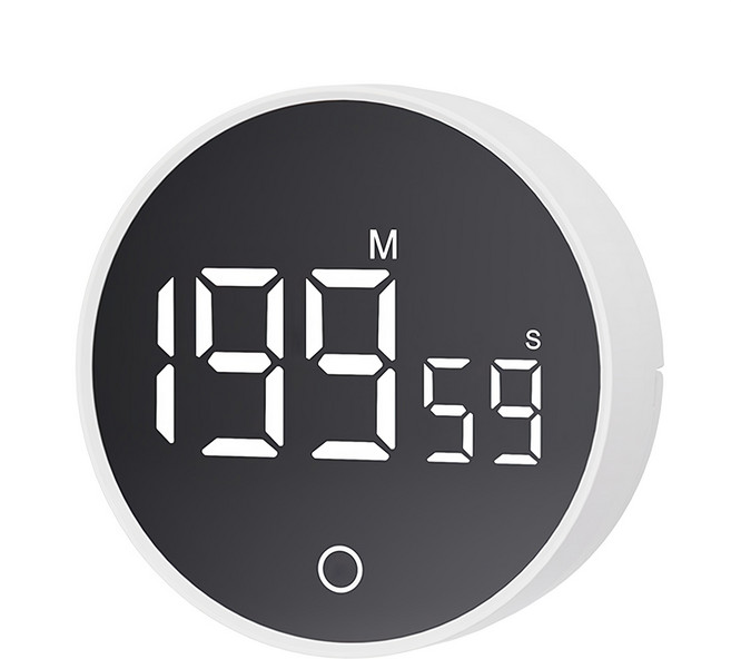 中性 旋轉正倒數精準計時器, 1個, 質感白