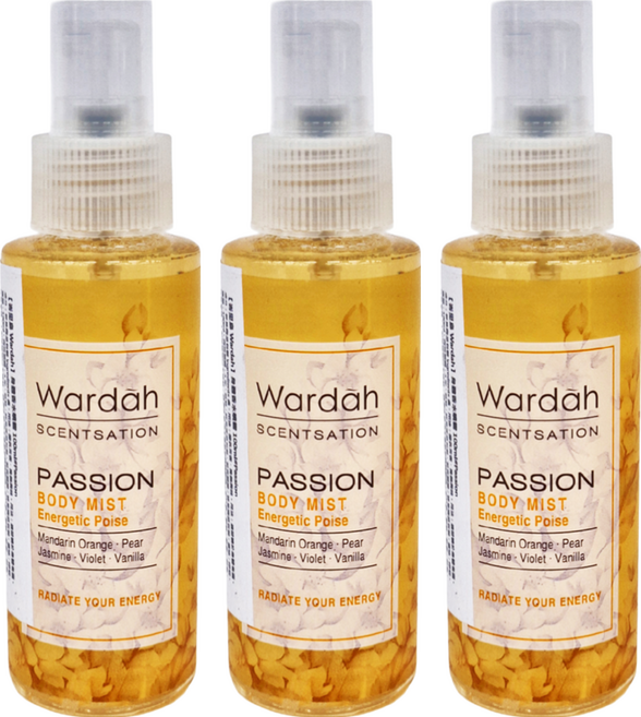 Wardah 身體香水噴霧 Passion 100ml, 3瓶