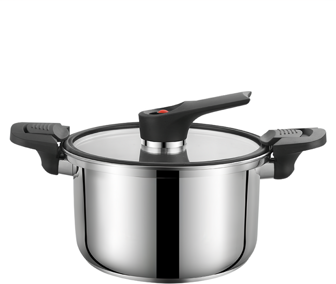 鼎匠 304不鏽鋼IH大容量真空快煮微壓力鍋 蒸煮燜燒鍋 雙耳鍋, 4L, 1個