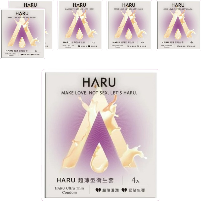 HARU 含春 Ultra Thin 極潤超薄柔型衛生套, 4個, 6盒