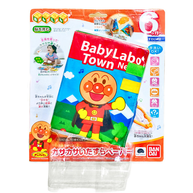 BABY LABO ANPANMAN 麵包超人 唦唦作響嬰兒遊戲紙, 1組, Multicolor