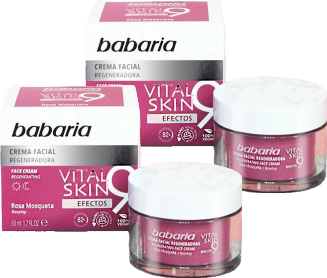 babaria 9效麝香玫瑰活膚精華面霜, 50ml, 2罐