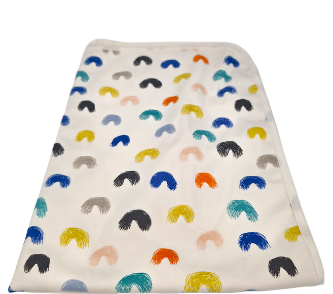竹纖維三層嬰兒防水隔尿墊, 彩虹, 1件