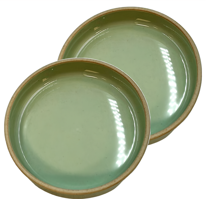 ERATO Olheum系列 陶瓷碟, 翠綠色, 2個
