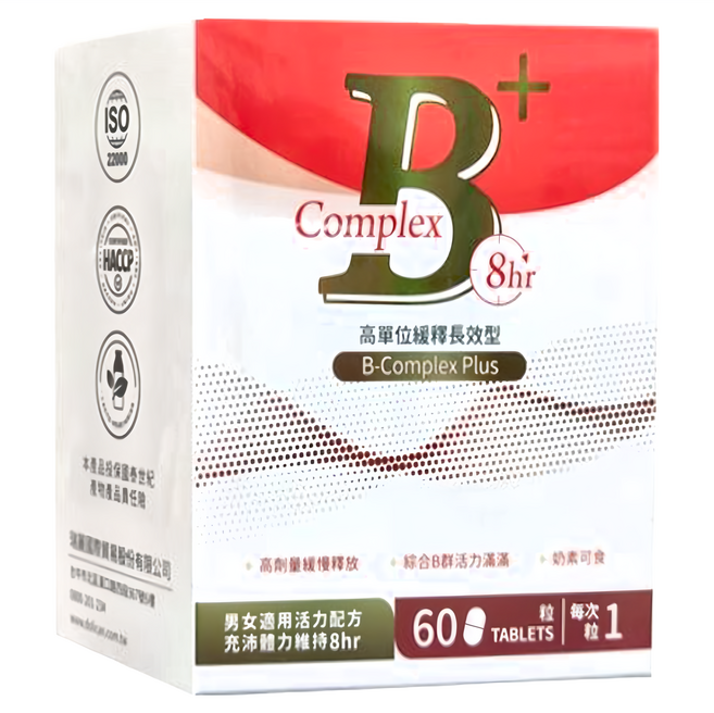 Dolican 多立康 維生素B群緩釋膜衣錠, 60顆, 1盒