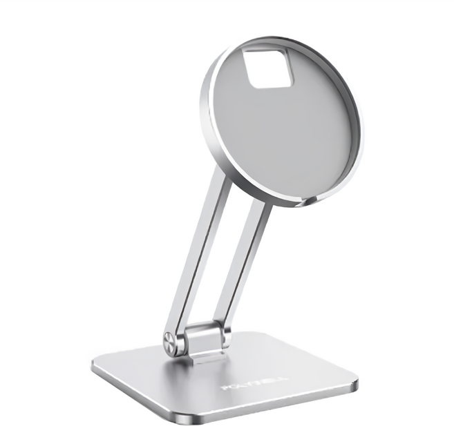 POLYWELL 寶利威爾 鋁合金磁吸充電盤手機支架, PW15-T65-0794, 銀, 1個