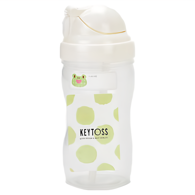 KEYTOSS 詰朵斯 WATER彈蓋水壼 曲線瓶 矽膠吸管 V8840, 顏色隨機, 400ml, 1個