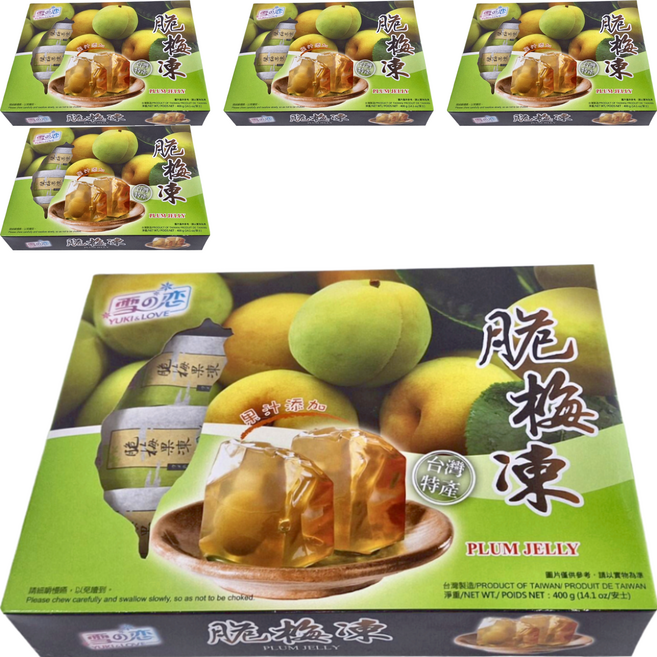 YUKI&LOVE 雪之戀 脆梅果凍, 400g, 5個