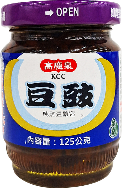 高慶泉 素食豆豉 純黑豆釀造, 125g, 6罐