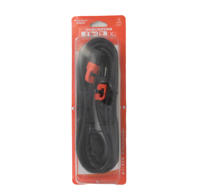 PowerSync 群加 2P 一對一中繼抗搖擺延長線 TS1VC030, 1個, 黑 + 橘色, 3m