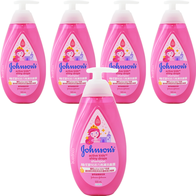 Johnson's 嬌生 嬰兒活力亮澤洗髮露, 500ml, 5瓶