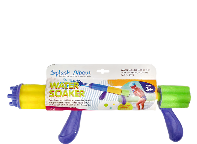 Splash About 玩具水槍 適用於3歲以上, 1個, 黃綠藍