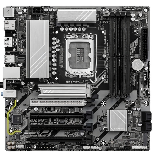GIGABYTE 技嘉科技 主機板, B860M DS3H WIFI6E, 4個