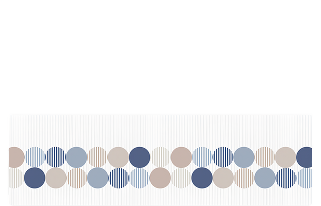 半島良品 PVC防油防水皮革地墊, 撞色圓圈, 1件