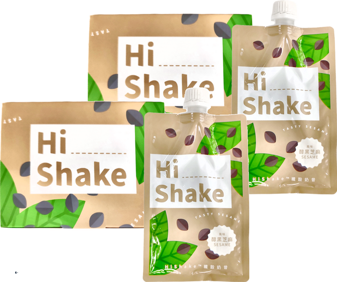 MIHONG 米鴻生醫 HiShake 纖穀奶昔 醇黑芝麻風味 5包, 30g, 2盒