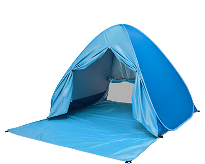 秒開抗UV遮陽野餐帳篷, 2人, 藍色