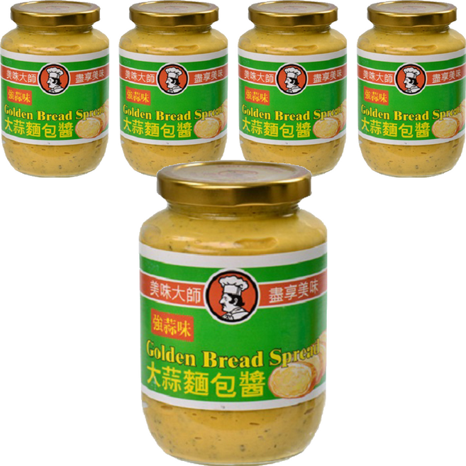 CHEF'S CHOICE 美味大師 大蒜麵包醬 強蒜味, 470g, 5罐
