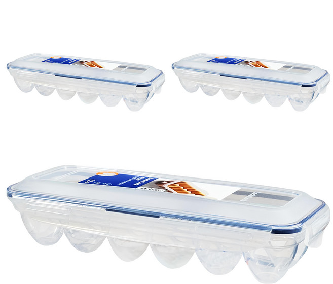 LocknLock 樂扣樂扣 12格雞蛋收納盒 大型 HPL954S3, 半透明, 3個