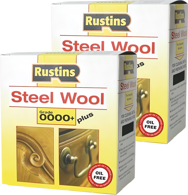 Rustins 鋼絲絨 超極細0000+號 12 x 7 x 13cm 150g, 2盒, 灰色