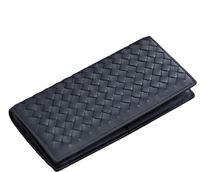 真皮羊皮手工編織19卡位西裝包長夾男夾 KN118