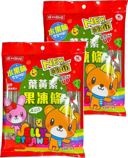 達利國際 葉黃素果凍條 綜合水果口味, 400g, 2袋