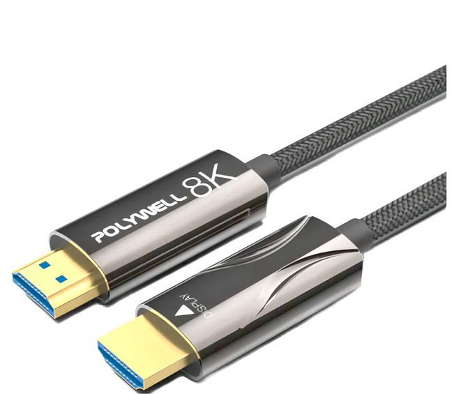 POLYWELL 寶利威爾 HDMI 8K AOC光纖線 2米~50米 4K144 8K60 UHD 工程線 PW15-W60-R030, 30m, 1條