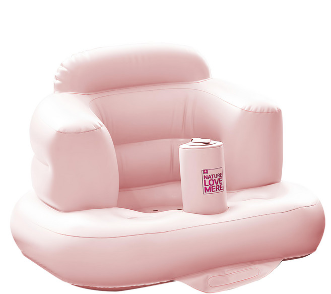 NATURE LOVE MERE 嬰兒充氣沙發 排水孔洞設計, 粉色