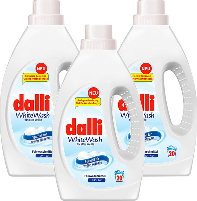 dalli 達麗 洗衣精 淺色亮白, 1.1L, 3瓶