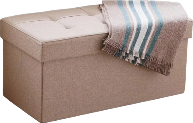 IRIS OHYAMA 愛麗思歐雅瑪 折疊收納長椅凳 SSTR-76, 棕色, 1個