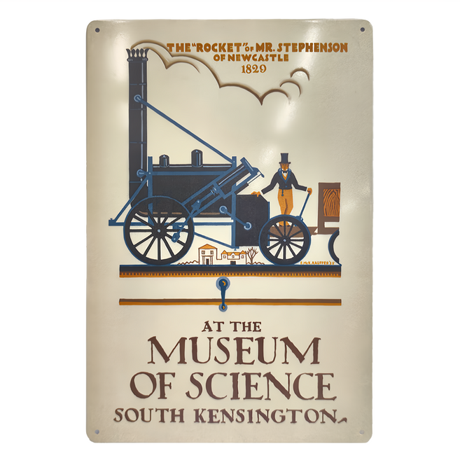 SCIENCE FACTORY 賽先生科學工廠 懷舊科學鐵皮牌 英國科學博物館, 無框