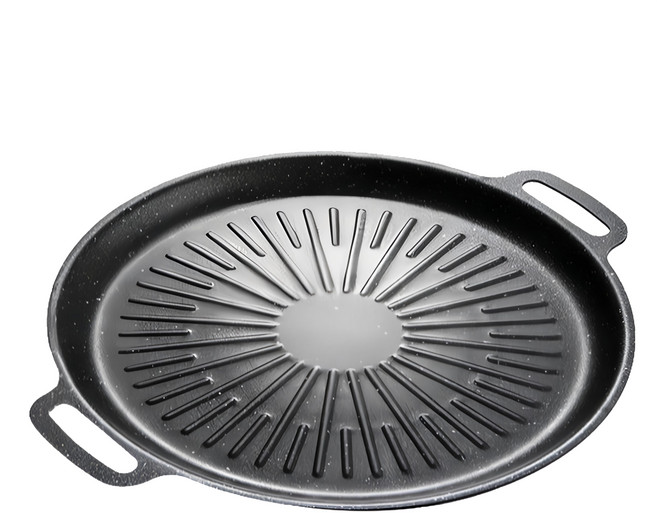 SHCJ 生活采家 雙耳不沾鐵板燒烤盤 電磁爐款, 32cm, 1個