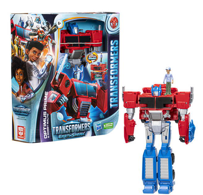 Hasbro 孩之寶 Transformer 變型金鋼 地球火種 EARTHSPARK 轉動變形, 柯博文 紅色 + 藍色 + 銀色, 1個