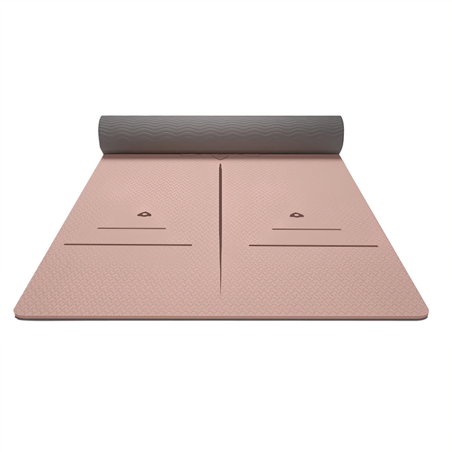 ANTIAN 加厚 防滑運動瑜伽墊, 1個, 淺粉色