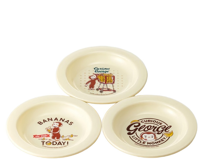 Skater 卡通小碟子3入組 12cm, 喬治, 1組