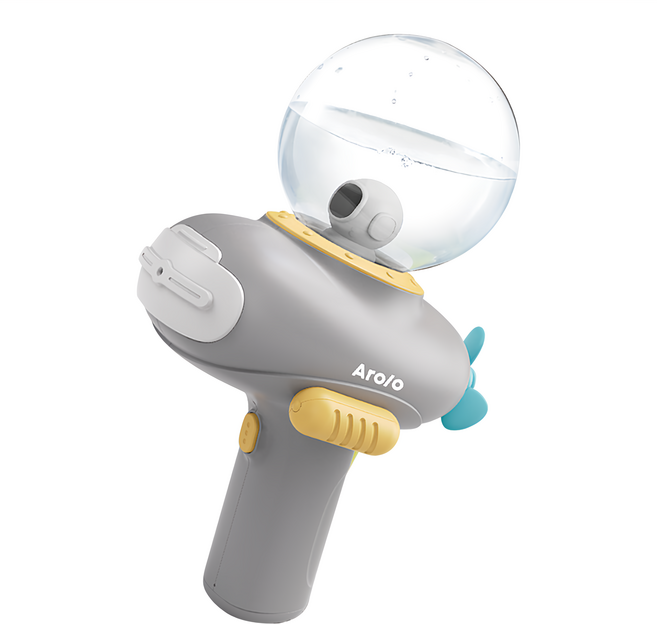 Arolo 太空人電動水槍 堅韌ABS 耐摔耐玩 矽膠軟管 不怕彎折堵水 遠距離射擊 邊角圓潤 不傷小手 萌趣造型 電動連發, 1支